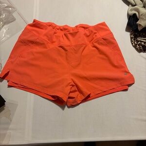 Lululemon Athletica Bright Orange Athletic Shorts